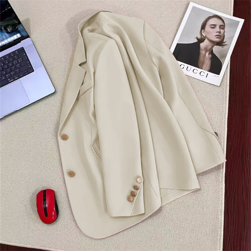 Spring and Autumn suit jacket for petite women 2025 Spring and Autumn new Korean style temperament goddess style niche casual suit