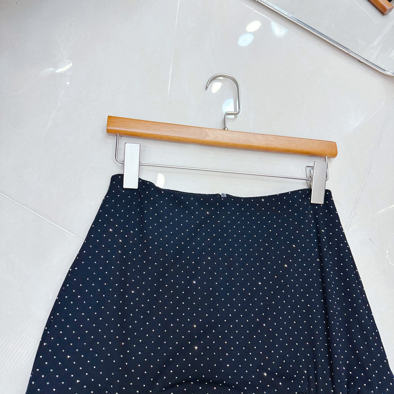 Thirteen lines of Australian fashion design, niche personality, hot diamond high waist slimming mesh skirt, long skirt A2 # 8318 Thirteen lines of Australian fashion design, niche personality, hot diamond high waist slimming mesh skirt, long skirt A2 # 8318