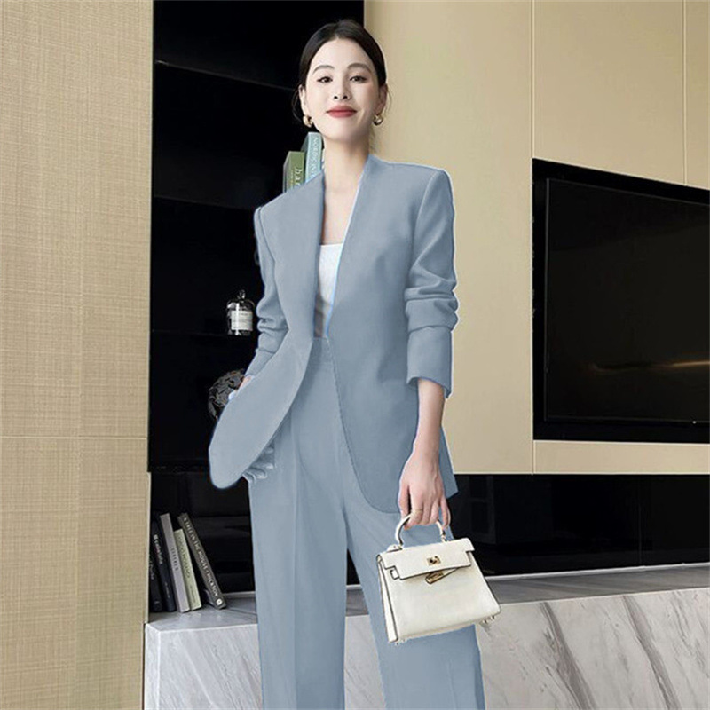 Spring and Autumn Korean version medium long slim fit small suit set for women in the spring of 2025, paired with explosive street casual suit temperament for women Spring and Autumn Korean version medium long slim fit small suit set for women in the spring of 2025, paired with explosive street casual suit temperament for women