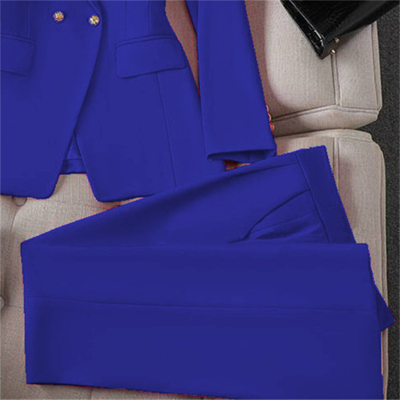 Small suit retro jacket slim fashion 2025 Spring and Autumn women's Korean version casual design sense top and trousers set Small suit retro jacket slim fashion 2025 Spring and Autumn women's Korean version casual design sense top and trousers set