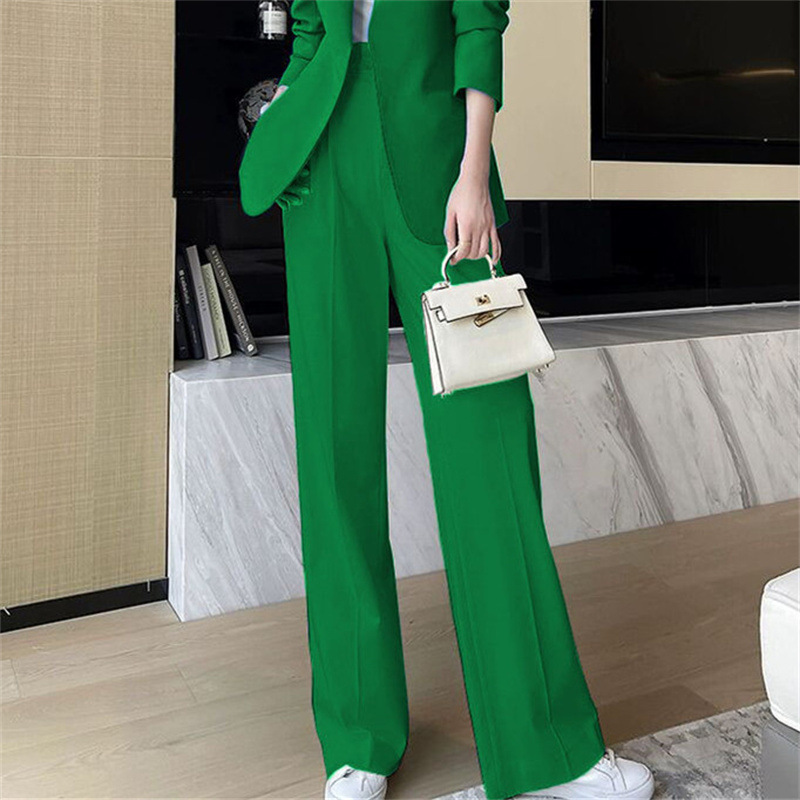 Spring and Autumn Korean version medium long slim fit small suit set for women in the spring of 2025, paired with explosive street casual suit temperament for women Spring and Autumn Korean version medium long slim fit small suit set for women in the spring of 2025, paired with explosive street casual suit temperament for women