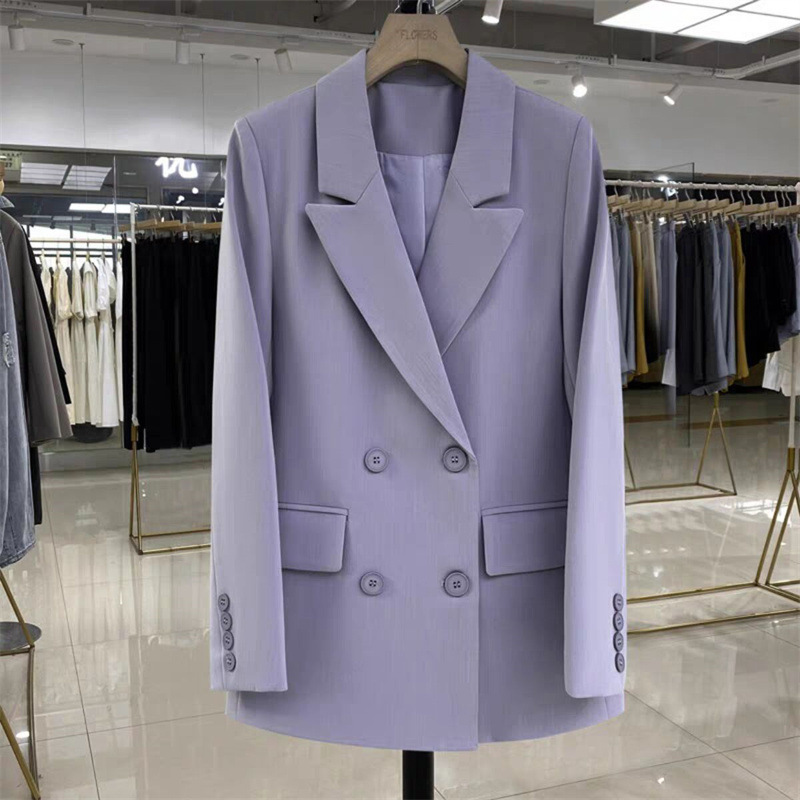 2025 Spring and Autumn New Style taro purple British style suit jacket for women with a high-end and goddess like temperament professional suit