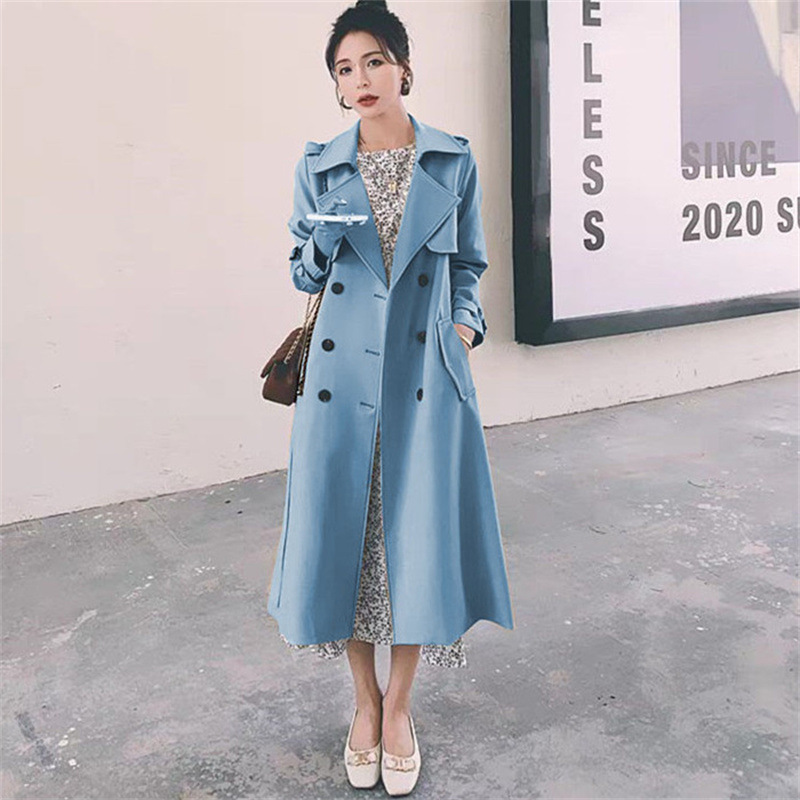 Wind coat jacket for women 2025 Korean version new spring and autumn British style medium long short popular khaki coat Wind coat jacket for women 2025 Korean version new spring and autumn British style medium long short popular khaki coat