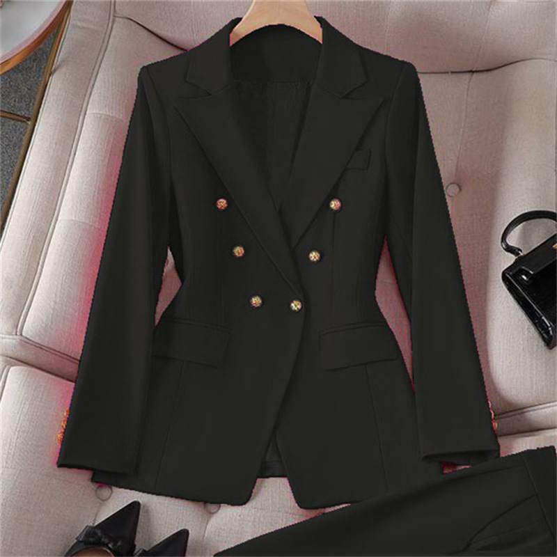 Small suit retro jacket slim fashion 2025 Spring and Autumn women's Korean version casual design sense top and trousers set Small suit retro jacket slim fashion 2025 Spring and Autumn women's Korean version casual design sense top and trousers set