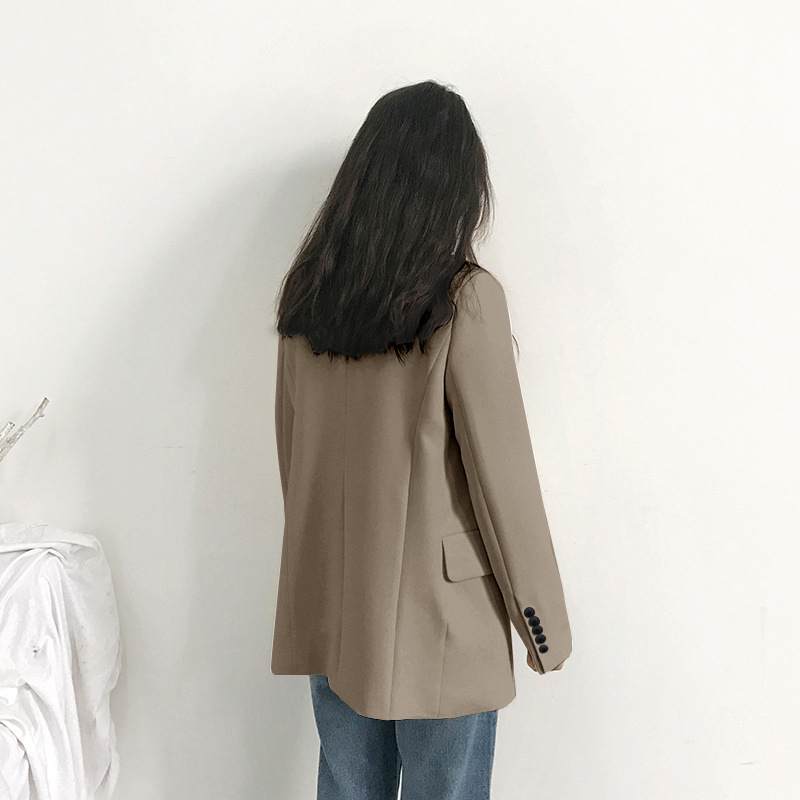 New women's suit jacket 2025 Spring and Autumn new Korean version loose student mid length top casual small suit for women New women's suit jacket 2025 Spring and Autumn new Korean version loose student mid length top casual small suit for women