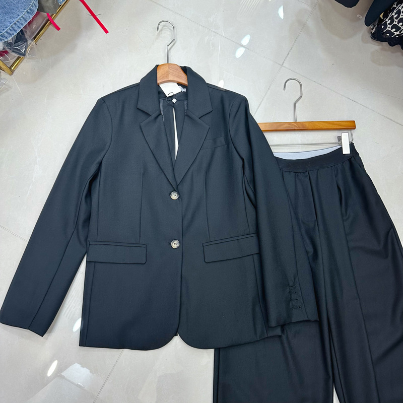 Thirteen element design sense, back split lace up backless loose suit+wide leg trousers set, two-piece set A2 # 8186 Thirteen element design sense, back split lace up backless loose suit+wide leg trousers set, two-piece set A2 # 8186