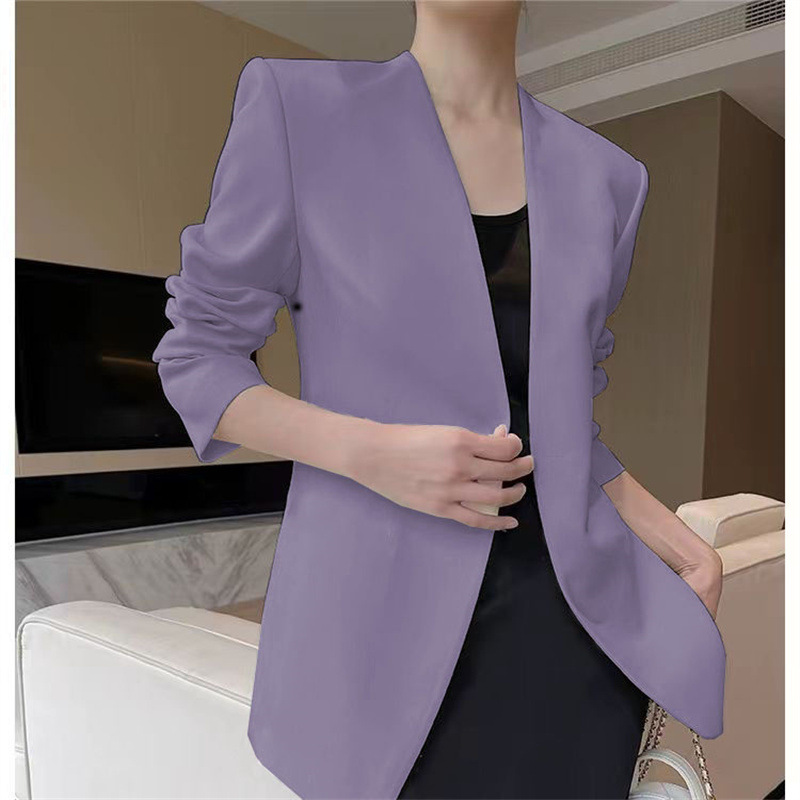 2025 New Small Suit Women's Coat Women's Spring and Autumn Foreign Trade Suit Versatile Fashion Simple Multi Color Top Women 2025 New Small Suit Women's Coat Women's Spring and Autumn Foreign Trade Suit Versatile Fashion Simple Multi Color Top Women