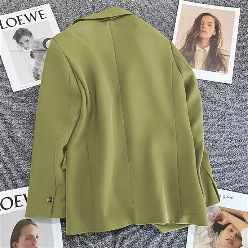 Green suit jacket for women in the spring and autumn of 2025, new small size with one button fashion trend and versatile temperament suit Green suit jacket for women in the spring and autumn of 2025, new small size with one button fashion trend and versatile temperament suit