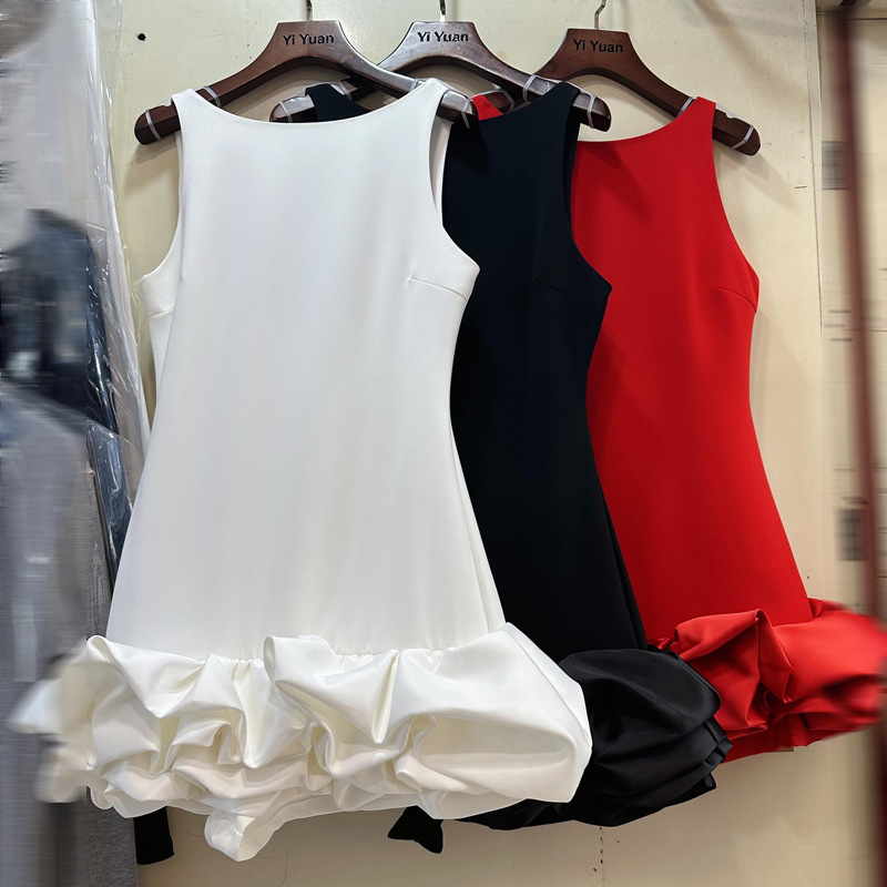 Thirteen line French high-end dress, bride's toast dress, birthday party evening dress, short skirt A3 # 9036