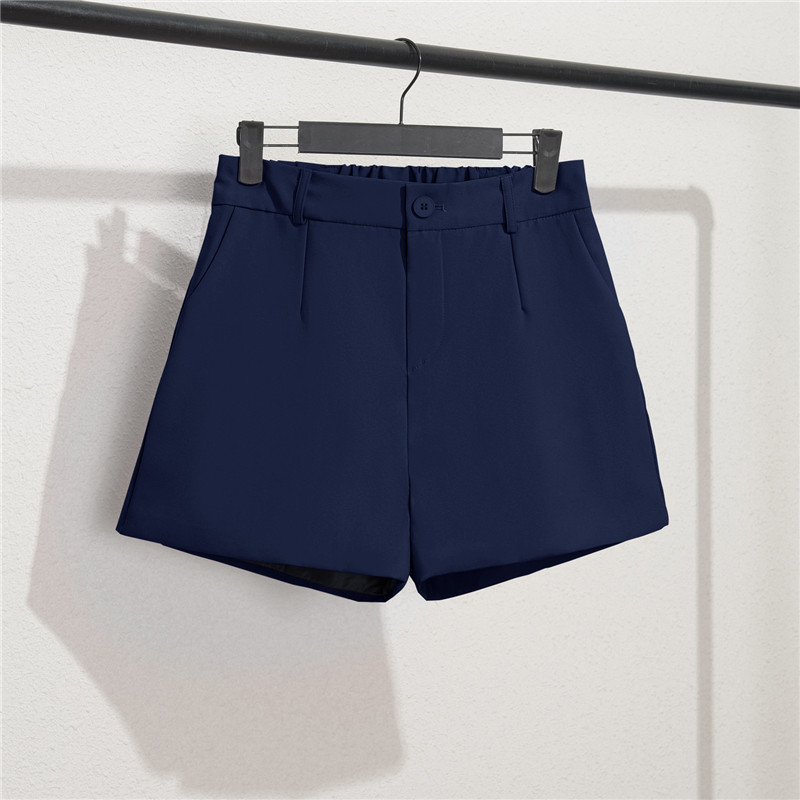 Spring and summer slim fit and slimming shorts for women in blue, new 2025 Korean version with a casual A-line design, wide leg pants for outerwear Spring and summer slim fit and slimming shorts for women in blue, new 2025 Korean version with a casual A-line design, wide leg pants for outerwear