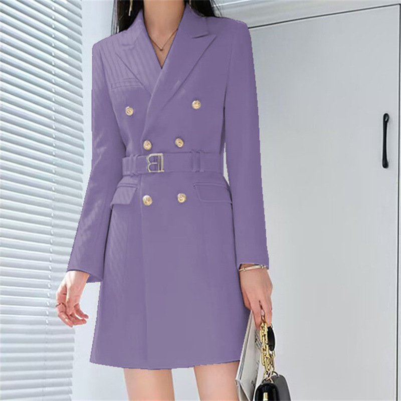 2025 Korean version suit jacket for women, mid length spring and autumn trench coat for women, new double breasted long suit for women 2025 Korean version suit jacket for women, mid length spring and autumn trench coat for women, new double breasted long suit for women
