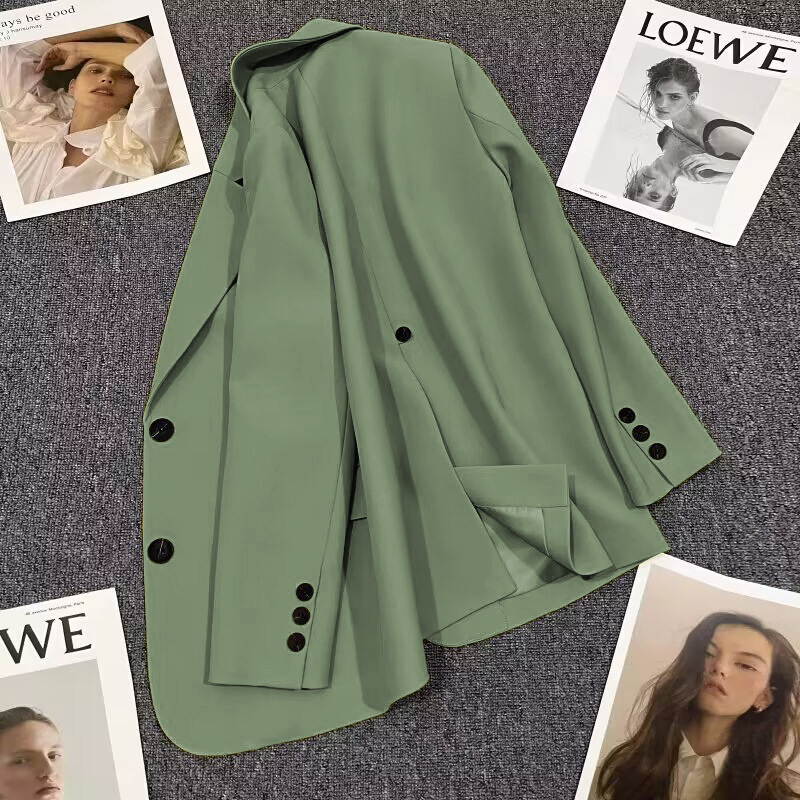 Black suit jacket for women, autumn 2025 new item, niche explosive street style, back slit temperament, foreign trade small suit for women Black suit jacket for women, autumn 2025 new item, niche explosive street style, back slit temperament, foreign trade small suit for women