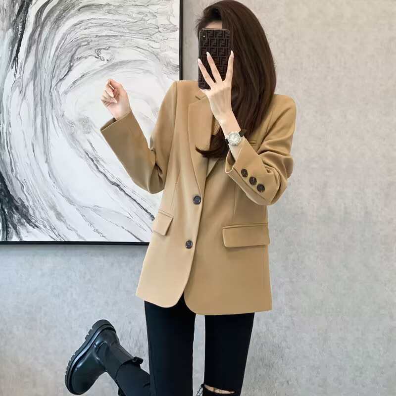 2025 Spring and Autumn New Small Suit Jacket for Women, Popular Style, Casual, Slimming and slimming, Student Small Suit for Women 2025 Spring and Autumn New Small Suit Jacket for Women, Popular Style, Casual, Slimming and slimming, Student Small Suit for Women