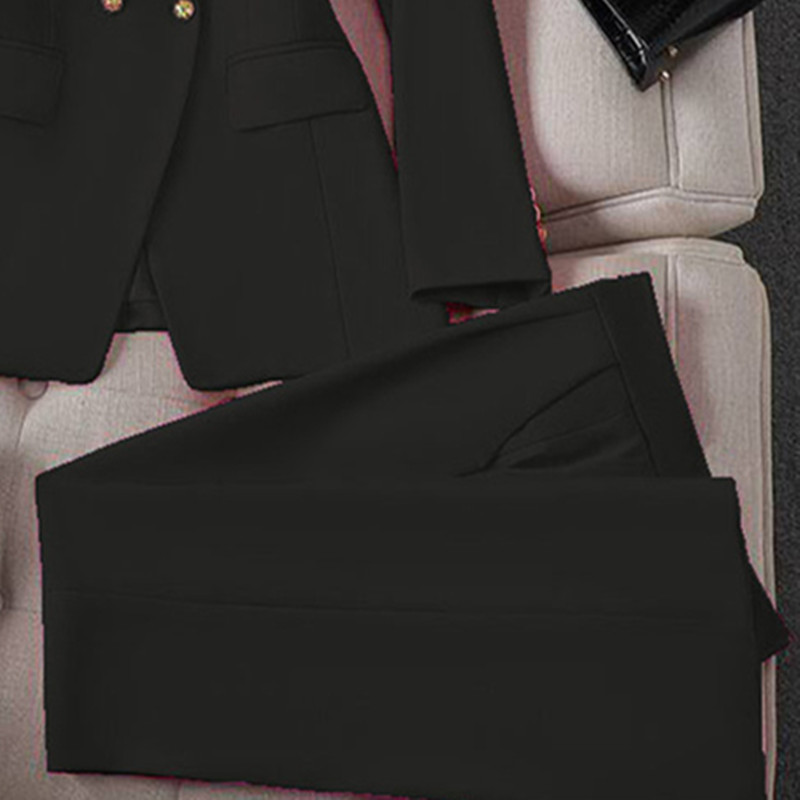 Small suit retro jacket slim fashion 2025 Spring and Autumn women's Korean version casual design sense top and trousers set Small suit retro jacket slim fashion 2025 Spring and Autumn women's Korean version casual design sense top and trousers set