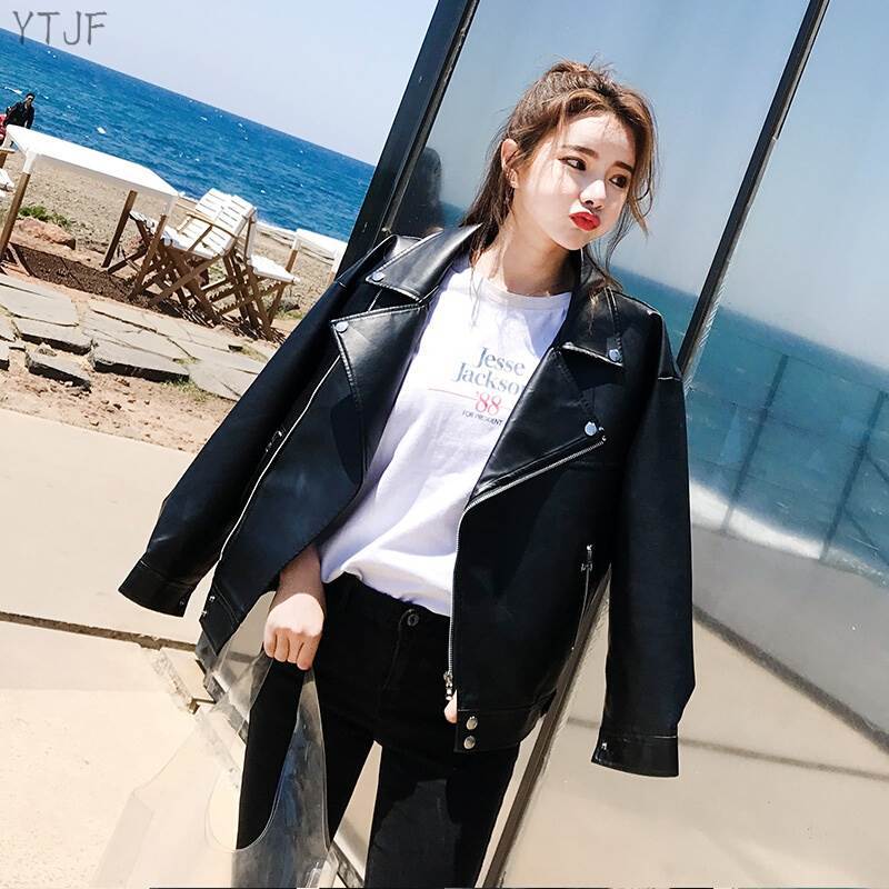 Small leather jacket women's short spring and autumn winter 2025 Korean version jacket student BF loose motorcycle leather jacket jacket jacket Small leather jacket women's short spring and autumn winter 2025 Korean version jacket student BF loose motorcycle leather jacket jacket jacket