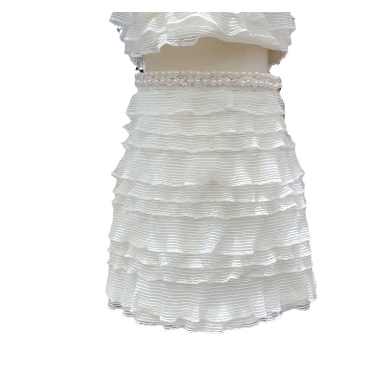 Thirteen Elements Summer New Style Pure and Gentle socialite style Round Neck Nail Beaded Sleeveless Tank Top+Half Skirt Set C4 # 3662 Thirteen Elements Summer New Style Pure and Gentle socialite style Round Neck Nail Beaded Sleeveless Tank Top+Half Skirt Set C4 # 3662