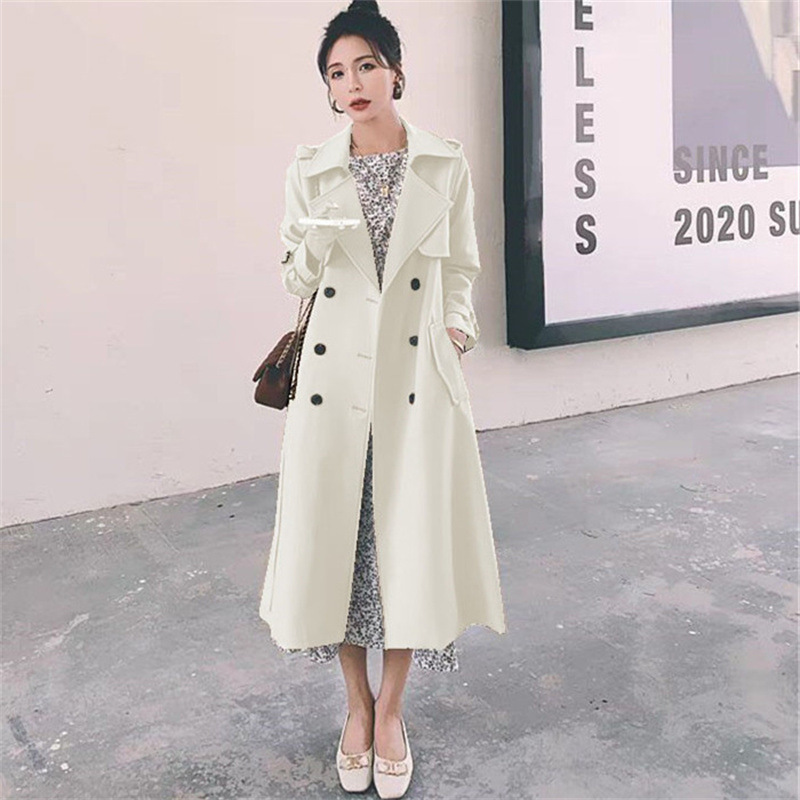 Wind coat jacket for women 2025 Korean version new spring and autumn British style medium long short popular khaki coat Wind coat jacket for women 2025 Korean version new spring and autumn British style medium long short popular khaki coat