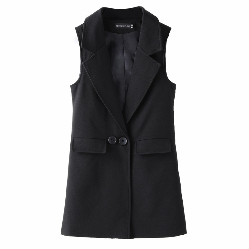 Suit vest women 2025 Spring and Autumn new Korean version slim fit sleeveless vest vest vest vest medium long camisole jacket trend Suit vest women 2025 Spring and Autumn new Korean version slim fit sleeveless vest vest vest vest medium long camisole jacket trend