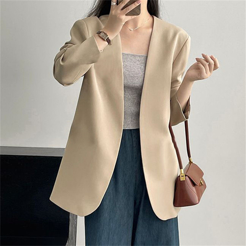 2025 New Small Suit Coat Spring and Autumn Early Autumn Suit Versatile Fashion Simple Early Spring Casual Top for Women 2025 New Small Suit Coat Spring and Autumn Early Autumn Suit Versatile Fashion Simple Early Spring Casual Top for Women