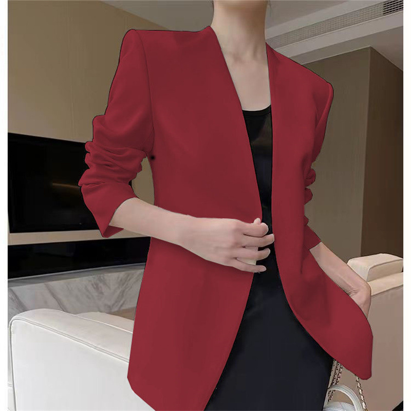 2025 New Small Suit Women's Coat Women's Spring and Autumn Foreign Trade Suit Versatile Fashion Simple Multi Color Top Women 2025 New Small Suit Women's Coat Women's Spring and Autumn Foreign Trade Suit Versatile Fashion Simple Multi Color Top Women