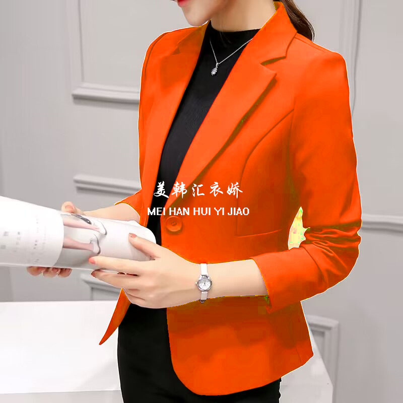 2025 Spring and Autumn New Professional Versatile Suit Long Sleeve Korean Edition Temperament Slimming and Skinny Suit Coat Women's Short Style 2025 Spring and Autumn New Professional Versatile Suit Long Sleeve Korean Edition Temperament Slimming and Skinny Suit Coat Women's Short Style