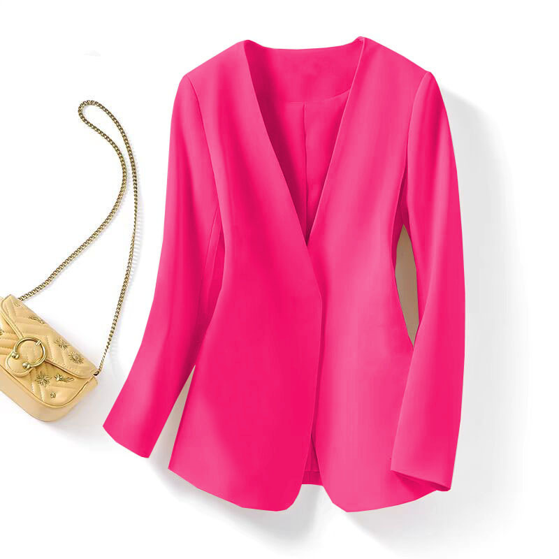 Large size chubby mm suit jacket for women in spring 2025, new style with a small fragrance and casual Korean style autumn suit for women Large size chubby mm suit jacket for women in spring 2025, new style with a small fragrance and casual Korean style autumn suit for women