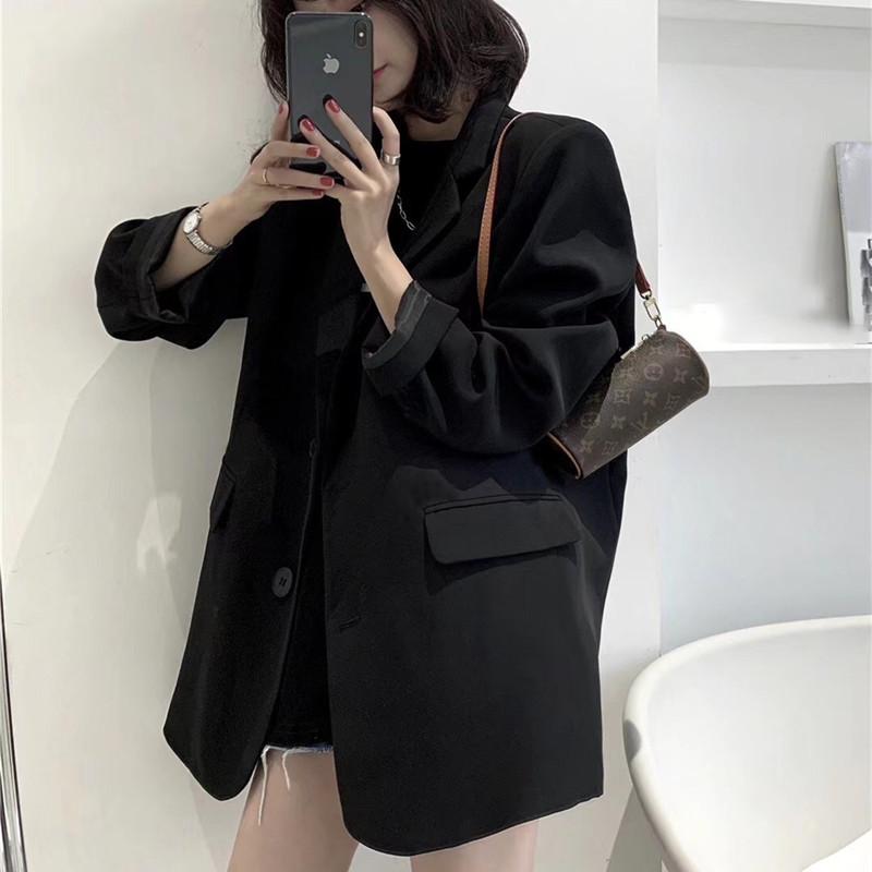 2025 Spring and Autumn Black Small Suit Coat for Women, Korean Edition, British Style, Internet Celebrity Design, Suit, Women's Style, Ladies' Temperament 2025 Spring and Autumn Black Small Suit Coat for Women, Korean Edition, British Style, Internet Celebrity Design, Suit, Women's Style, Ladies' Temperament