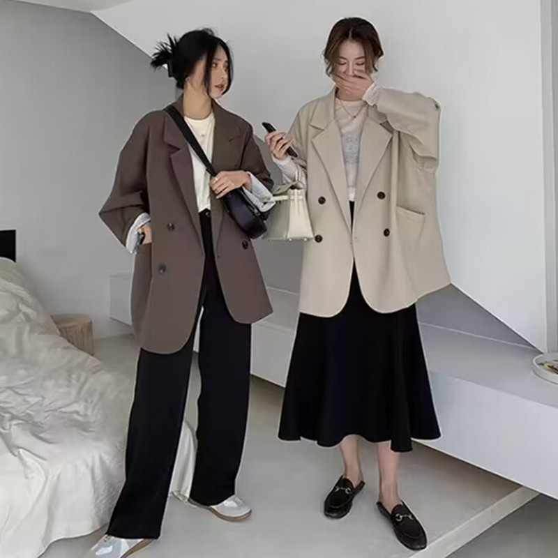 Spring and Autumn White Suit Jacket for Women 2025 Spring and Autumn New Style Leisure Internet Celebrity Explosive Street Loose Small Suit