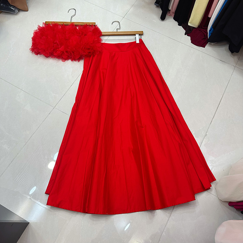 Thirteen Rows Unique Short Petals Embracing Elastic Skirt+High Waist Half Skirt 2-piece Set Beautiful Seaside A1 # 8531 Thirteen Rows Unique Short Petals Embracing Elastic Skirt+High Waist Half Skirt 2-piece Set Beautiful Seaside A1 # 8531