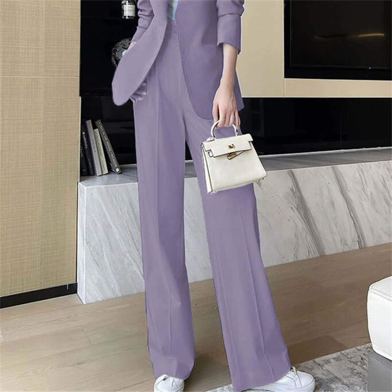Spring and Autumn Korean version medium long slim fit small suit set for women in the spring of 2025, paired with explosive street casual suit temperament for women Spring and Autumn Korean version medium long slim fit small suit set for women in the spring of 2025, paired with explosive street casual suit temperament for women