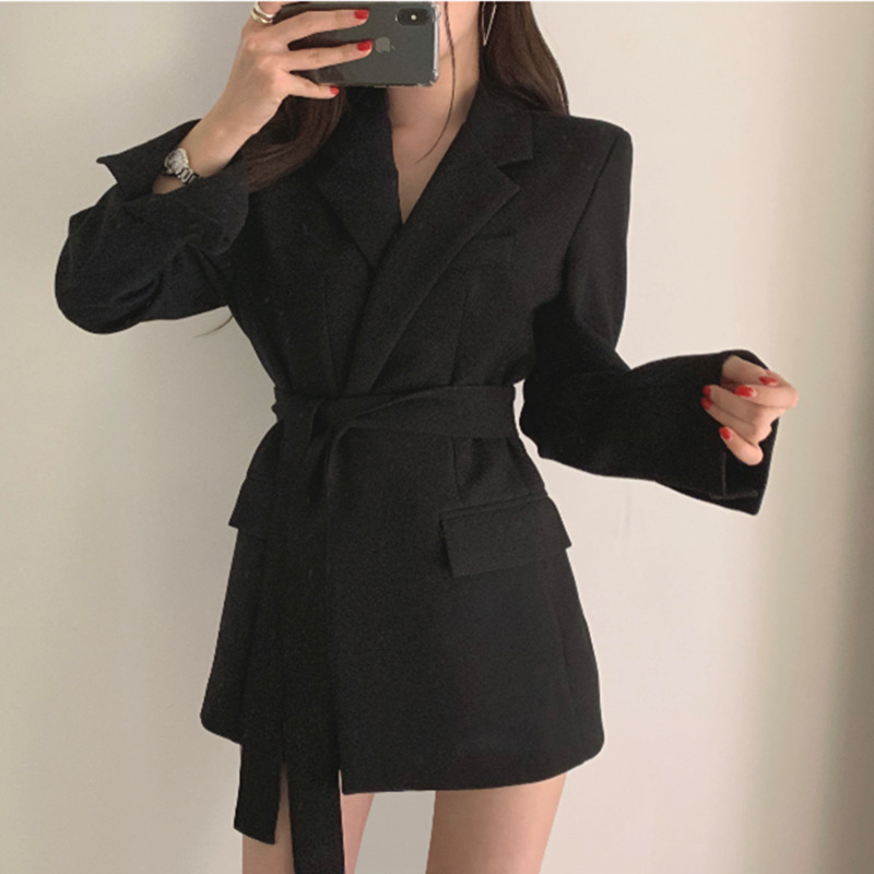 Internet celebrity black explosive street small suit jacket 2025 Spring and Autumn new Korean version loose casual suit jacket for women Internet celebrity black explosive street small suit jacket 2025 Spring and Autumn new Korean version loose casual suit jacket for women