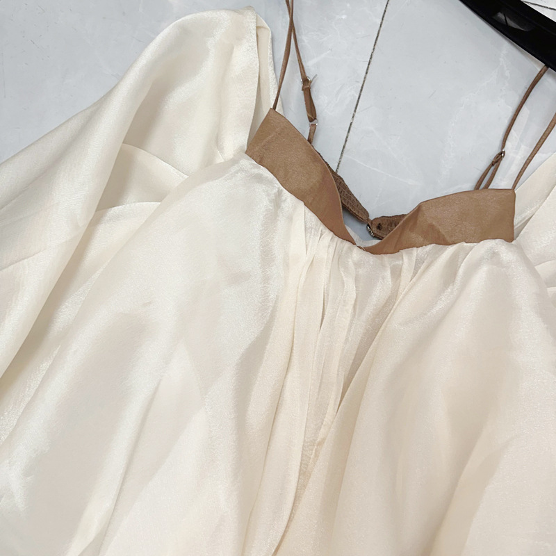 Thirteen Rows Summer New Bubble Age Reducing Pumpkin Strap Fake Two piece Dress Travel Photography Playful A2 # 8929 Thirteen Rows Summer New Bubble Age Reducing Pumpkin Strap Fake Two piece Dress Travel Photography Playful A2 # 8929