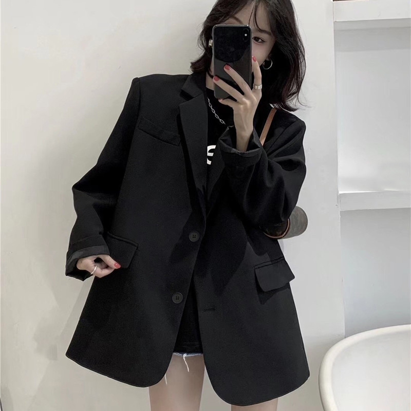 2025 Spring and Autumn Black Small Suit Coat for Women, Korean Edition, British Style, Internet Celebrity Design, Suit, Women's Style, Ladies' Temperament