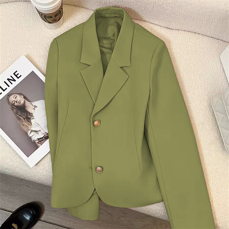 2025 Autumn New Orange Short Short Short Suit Jacket for Women with a slimming and casual commuting style Top for Women 2025 Autumn New Orange Short Short Short Suit Jacket for Women with a slimming and casual commuting style Top for Women