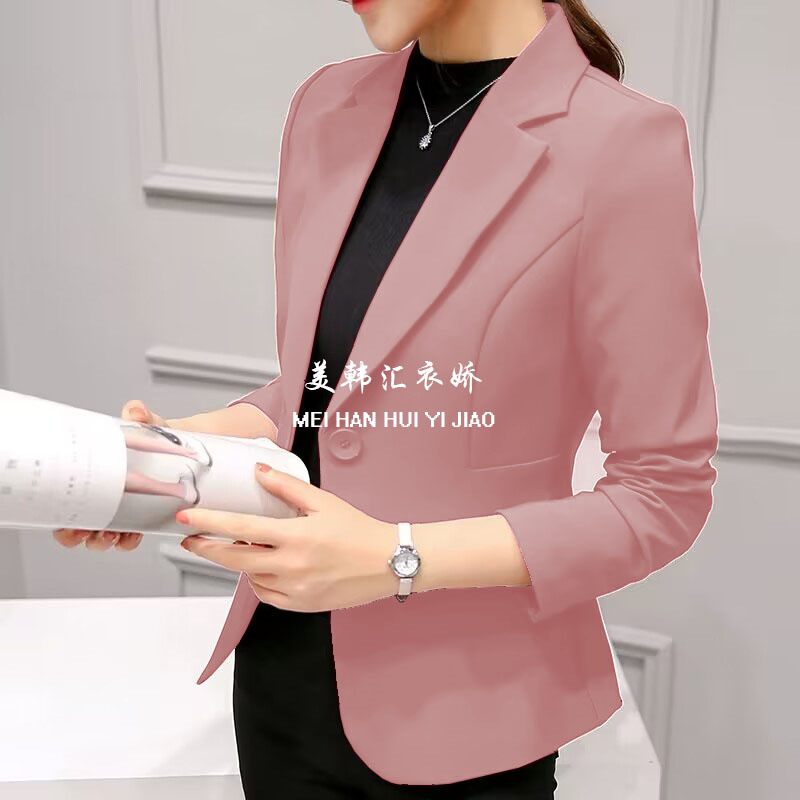 2025 Spring and Autumn New Professional Versatile Suit Long Sleeve Korean Edition Temperament Slimming and Skinny Suit Coat Women's Short Style 2025 Spring and Autumn New Professional Versatile Suit Long Sleeve Korean Edition Temperament Slimming and Skinny Suit Coat Women's Short Style