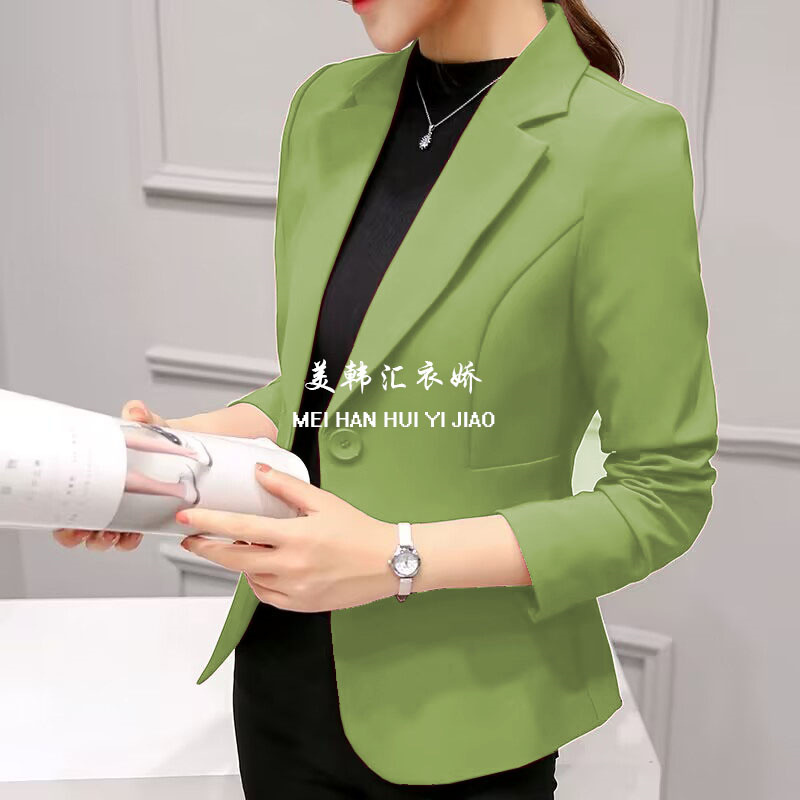 2025 Spring and Autumn New Professional Versatile Suit Long Sleeve Korean Edition Temperament Slimming and Skinny Suit Coat Women's Short Style 2025 Spring and Autumn New Professional Versatile Suit Long Sleeve Korean Edition Temperament Slimming and Skinny Suit Coat Women's Short Style