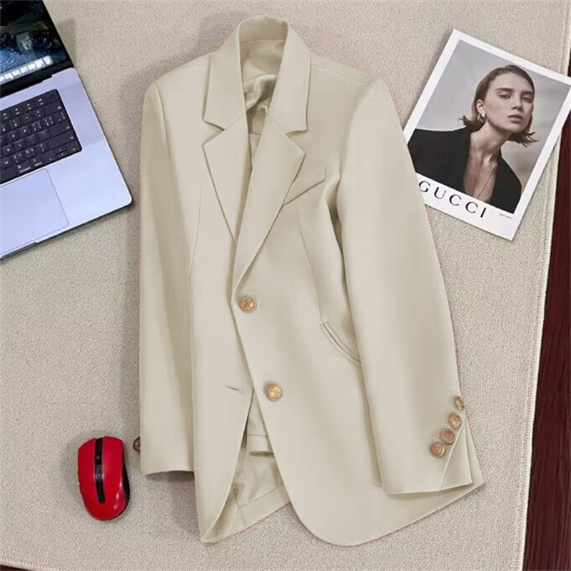 Spring and Autumn suit jacket for petite women 2025 Spring and Autumn new Korean style temperament goddess style niche casual suit Spring and Autumn suit jacket for petite women 2025 Spring and Autumn new Korean style temperament goddess style niche casual suit
