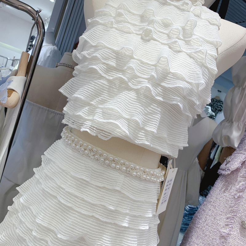 Thirteen Elements Summer New Style Pure and Gentle socialite style Round Neck Nail Beaded Sleeveless Tank Top+Half Skirt Set C4 # 3662 Thirteen Elements Summer New Style Pure and Gentle socialite style Round Neck Nail Beaded Sleeveless Tank Top+Half Skirt Set C4 # 3662