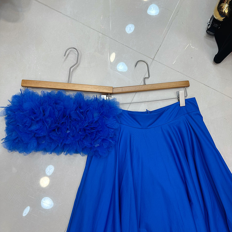 Thirteen Rows Unique Short Petals Embracing Elastic Skirt+High Waist Half Skirt 2-piece Set Beautiful Seaside A1 # 8531 Thirteen Rows Unique Short Petals Embracing Elastic Skirt+High Waist Half Skirt 2-piece Set Beautiful Seaside A1 # 8531