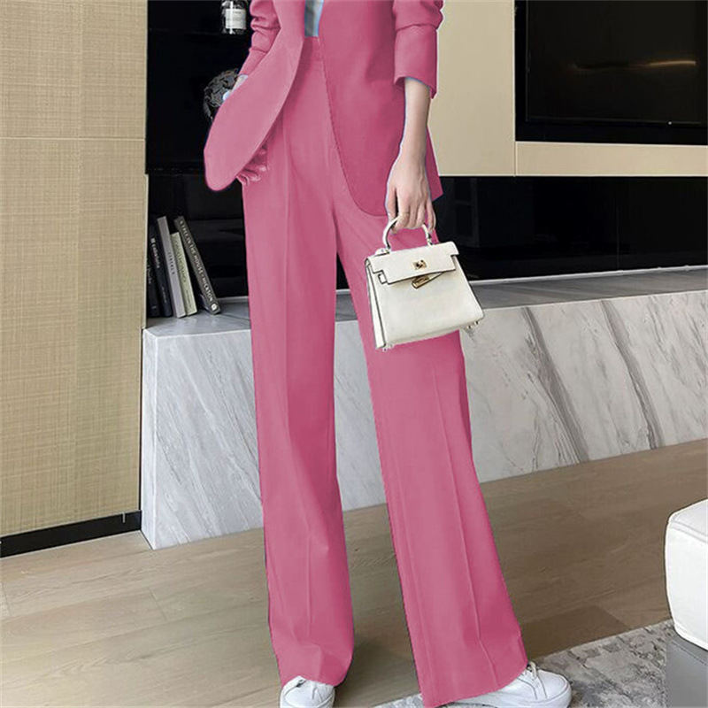 Spring and Autumn Korean version medium long slim fit small suit set for women in the spring of 2025, paired with explosive street casual suit temperament for women Spring and Autumn Korean version medium long slim fit small suit set for women in the spring of 2025, paired with explosive street casual suit temperament for women