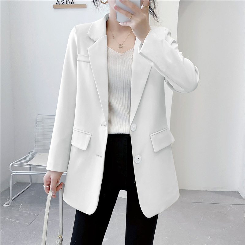 Small suit jacket for women, trendy ins spring and autumn winter short style, short stature, Korean version, loose and versatile, western-style casual suit