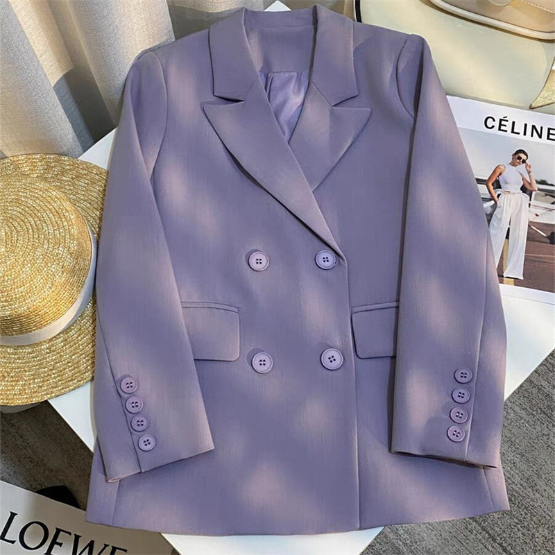 2025 Spring New Fragrant Taro Purple Luxury Style Versatile Fashion Suit Jacket Women's Korean Edition Casual Top 2025 Spring New Fragrant Taro Purple Luxury Style Versatile Fashion Suit Jacket Women's Korean Edition Casual Top