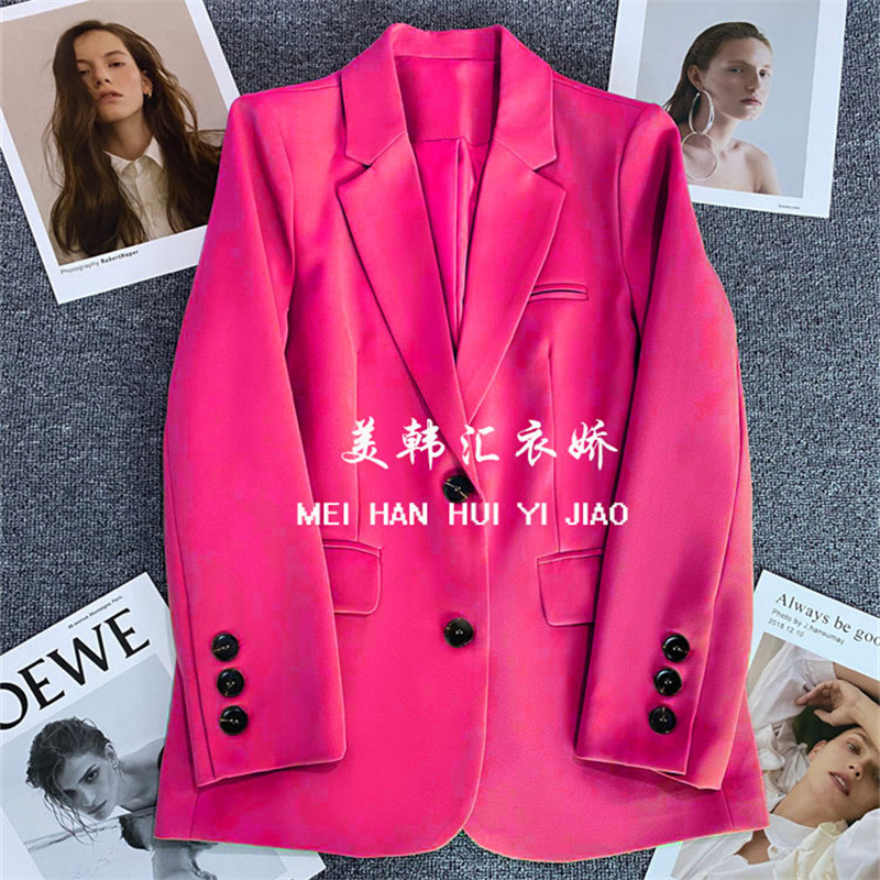 Red suit jacket for women, 2025 Spring and Autumn new style, casual temperament, explosive street suit, Korean version suit jacket, suit Red suit jacket for women, 2025 Spring and Autumn new style, casual temperament, explosive street suit, Korean version suit jacket, suit