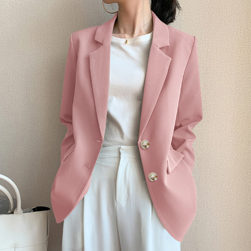 Khaki colored mini suit jacket for women, trendy Instagram autumn new item, Korean version, student loose retro Chic, slimming and casual women Khaki colored mini suit jacket for women, trendy Instagram autumn new item, Korean version, student loose retro Chic, slimming and casual women
