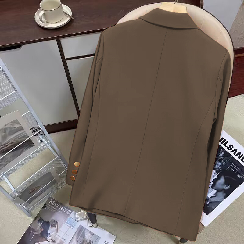 Autumn suit jacket for women 2025 Spring and Autumn new Korean version casual commuting temperament goddess Fan Ka color suit jacket Autumn suit jacket for women 2025 Spring and Autumn new Korean version casual commuting temperament goddess Fan Ka color suit jacket
