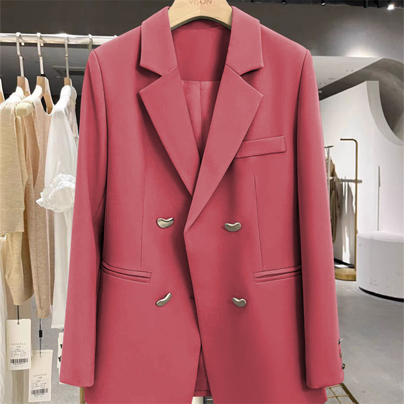 Flip collar suit jacket for women in spring and autumn, new Korean design with a high-end feel, Korean fashion casual suit top Flip collar suit jacket for women in spring and autumn, new Korean design with a high-end feel, Korean fashion casual suit top