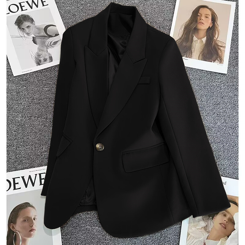 Green suit jacket for women in the spring and autumn of 2025, new small size with one button fashion trend and versatile temperament suit Green suit jacket for women in the spring and autumn of 2025, new small size with one button fashion trend and versatile temperament suit