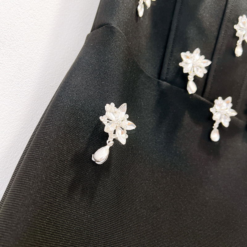 Thirteen Rows European and American Heavy Industries Nail Bead Diamond Elastic Bandage Tank Top Long Dress Long Dress Long Skirt A3 # 5536 Thirteen Rows European and American Heavy Industries Nail Bead Diamond Elastic Bandage Tank Top Long Dress Long Dress Long Skirt A3 # 5536