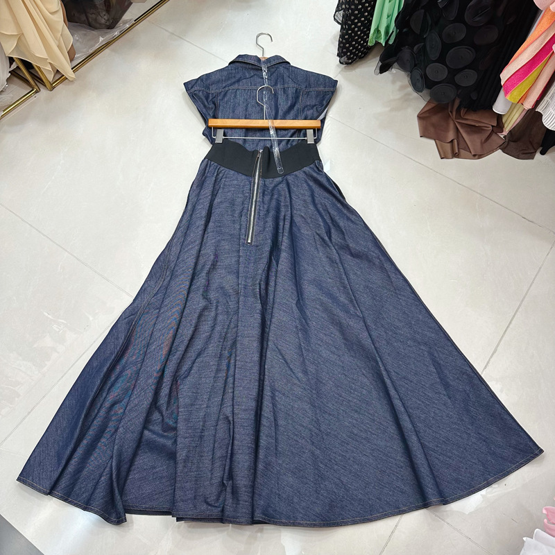 Thirteen line Australian designer denim suit sleeveless vest top jumpsuit half skirt A2 # 8501 Thirteen line Australian designer denim suit sleeveless vest top jumpsuit half skirt A2 # 8501