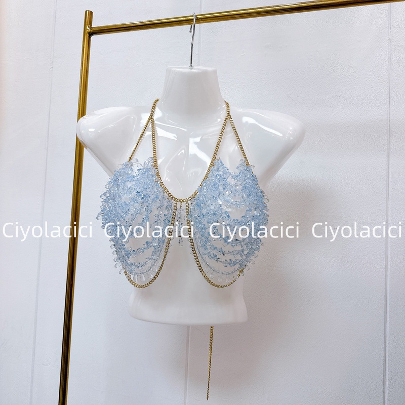 Thirteen Rows Southeast Asia Vietnam Thailand niche handmade chain sling accessories sexy neck hanging nail beads Thirteen Rows Southeast Asia Vietnam Thailand niche handmade chain sling accessories sexy neck hanging nail beads